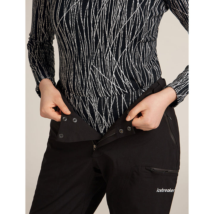 Icebreaker Women's Merino 260 Tech Vertex High Rise Thermal Leggings Delta Lines