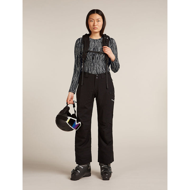 Icebreaker Women's Merino 260 Tech Vertex Long Sleeve Crew Thermal Top Delta Lines