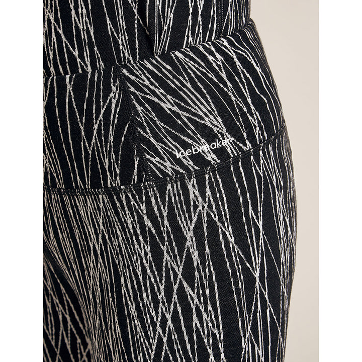 Icebreaker Women's Merino 260 Tech Vertex High Rise Thermal Leggings Delta Lines