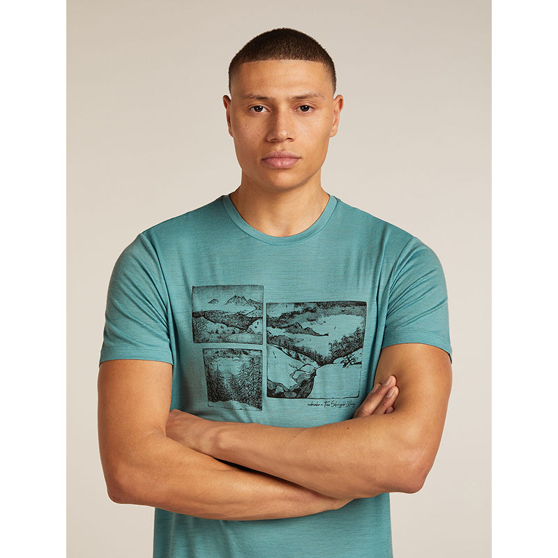 Icebreaker Men's Merino 150 Tech Lite Short Sleeve T-Shirt The Climb