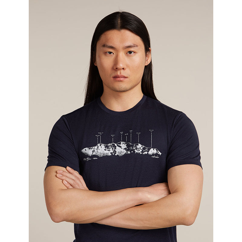 Icebreaker Men's Merino 150 Tech Lite Short Sleeve T-Shirt The Peaks