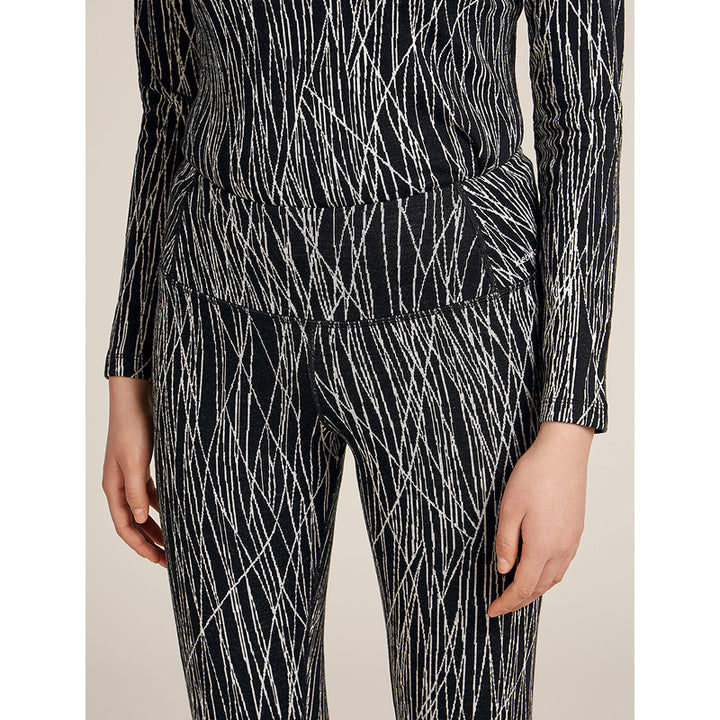 Icebreaker Women's Merino 260 Tech Vertex High Rise Thermal Leggings Delta Lines