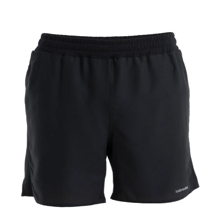 Black shorts with 'icebreaker' branding on a white background