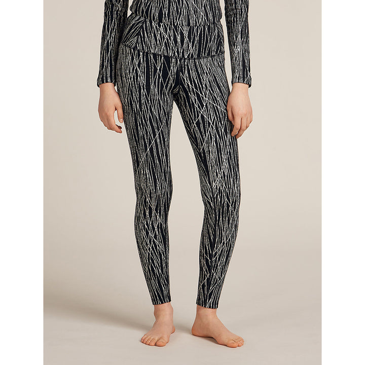 Icebreaker Women's Merino 260 Tech Vertex High Rise Thermal Leggings Delta Lines