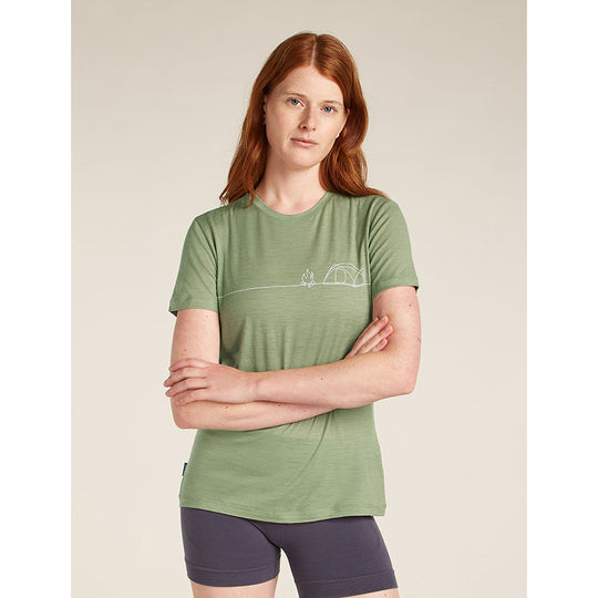 T-shirt Icebreaker Women Merino 150 Tech Lite SS Single Line Camp