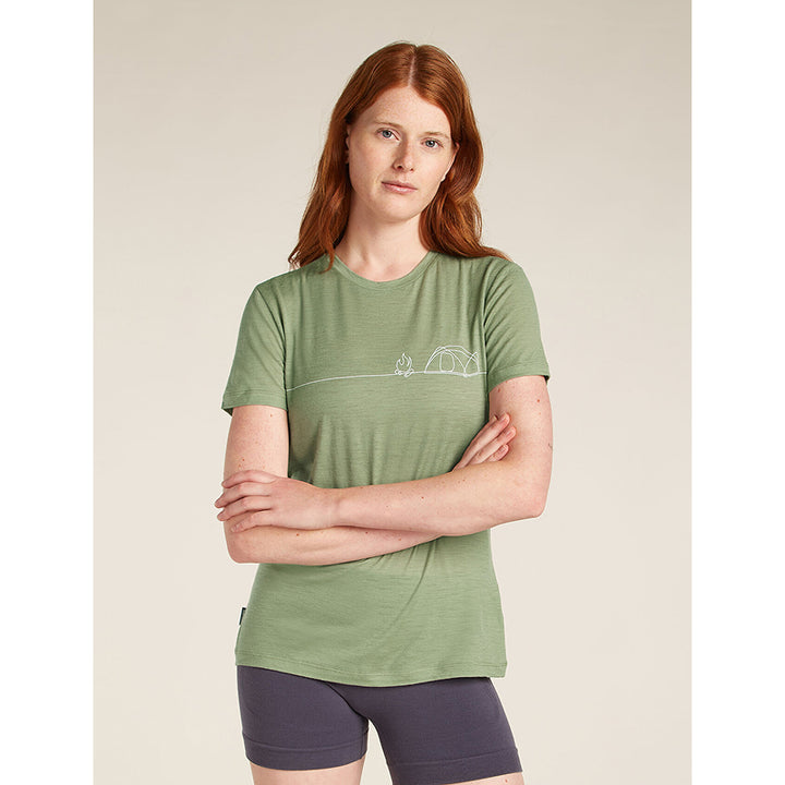 Icebreaker Women Merino 150 Tech Lite SS Tee Single Line Camp