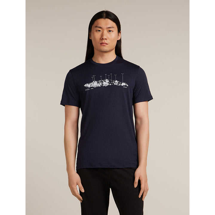 Icebreaker Men's Merino 150 Tech Lite Short Sleeve T-Shirt The Peaks