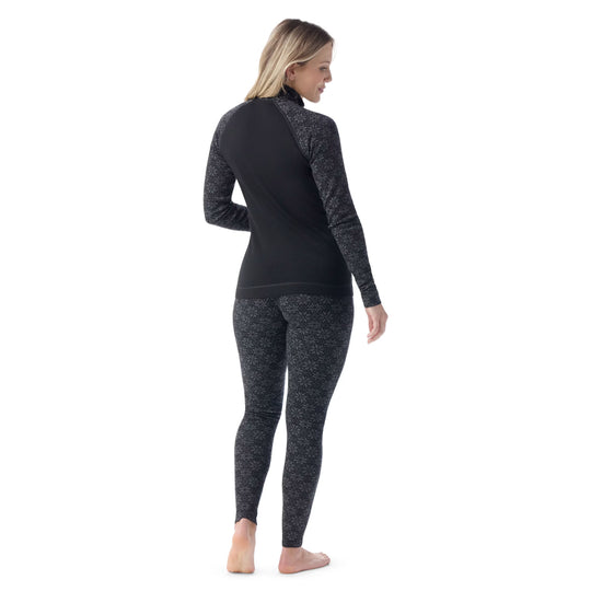 Smartwool Couche de base thermique classique en mérinos pour femme avec fermeture éclair 1/4 en boîte