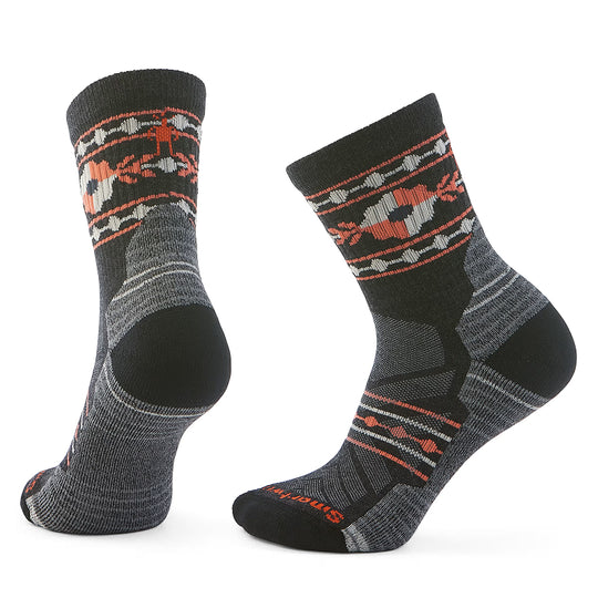 Chaussettes mi-mollet SmartWool pour femmes, style rétro floral, motif randonnée