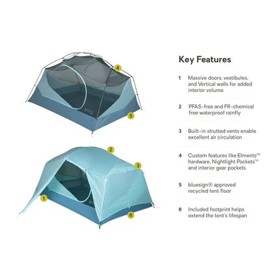 Nemo Aurora Backpacking Tent &amp; Footprint - Two Person