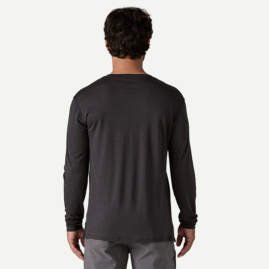 Patagonia Long Sleeve Cap Cool Merino Blend Graphic Shirt Men&