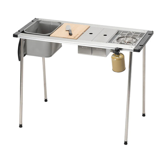 Snow Peak Iron Grill Table Camp Kitchen Starter Set