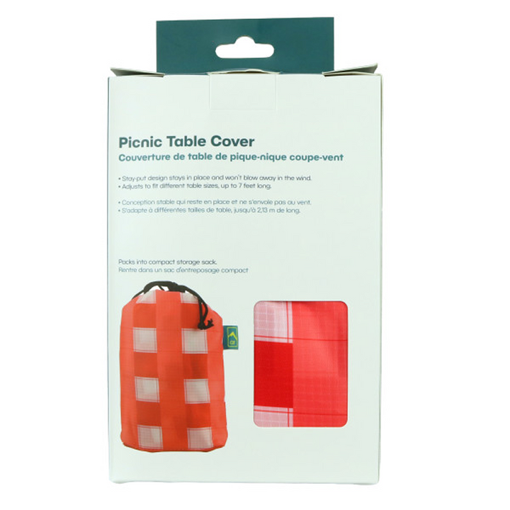 Adventure Ready Windproof Picnic Table Cover - Red Gingham