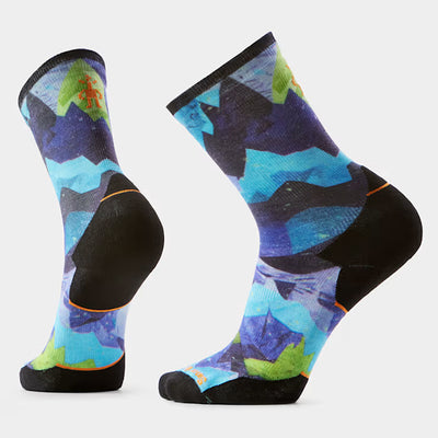 Smartwool Men's Trail Run Targeted Cushion Summit Sector Print Crew Socks