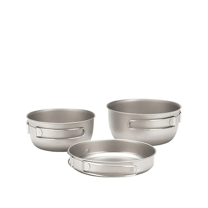 Snow Peak 3 Piece Titanium Cookset