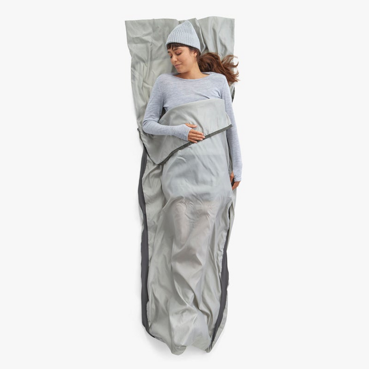 Doublure de sac de couchage en mélange de soie Sea To Summit - Voyageur avec housse d'oreiller