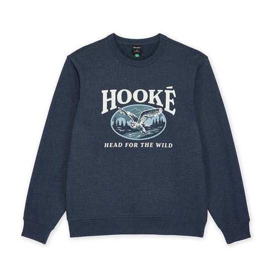 Pull ras du cou Hooké pour homme, motif hibou des neiges