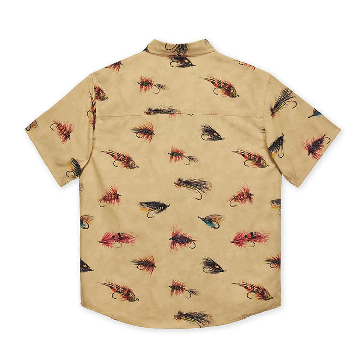 Hooké Men's Atlantic Salmon Flies Short Sleeve Shirt