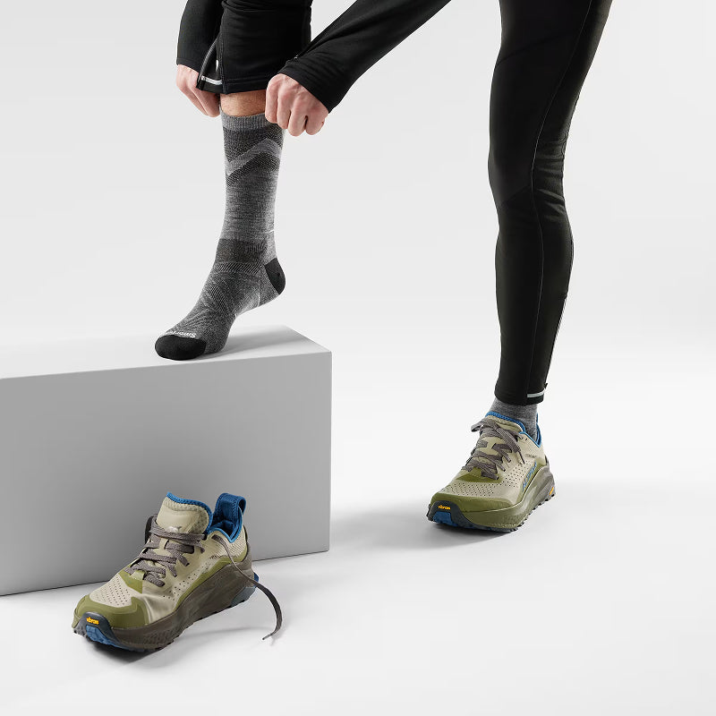 SmartWool Run Zero Cushion Mid Crew Pattern Socks
