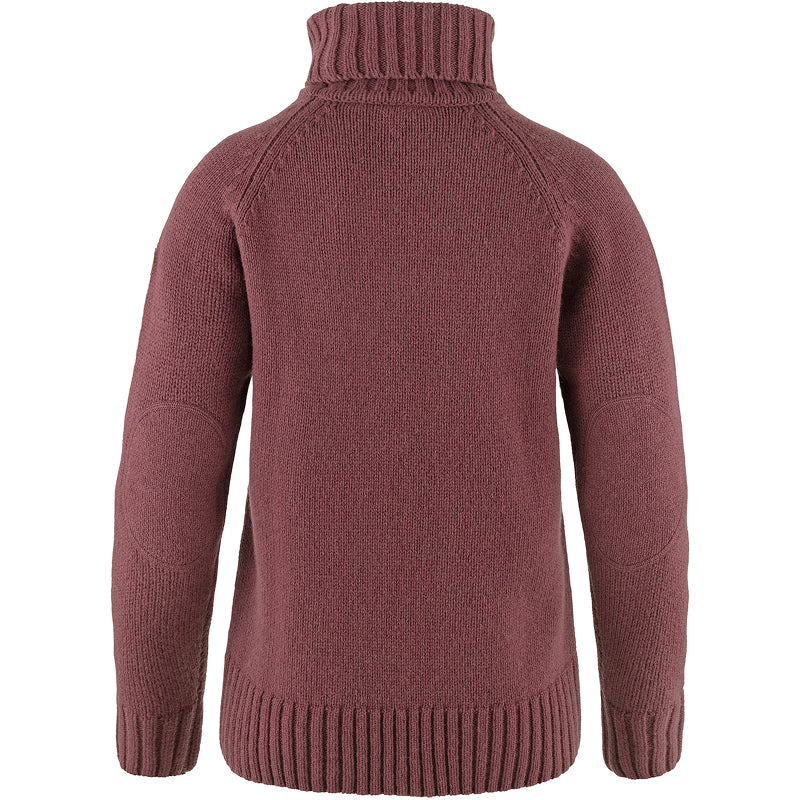 Fjällräven Ovik Pull à col roulé en tricot torsadé pour femme