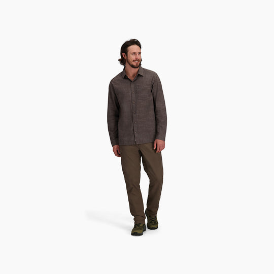 T-shirt à manches longues Royal Robbins pour homme, en chanvre ajouré