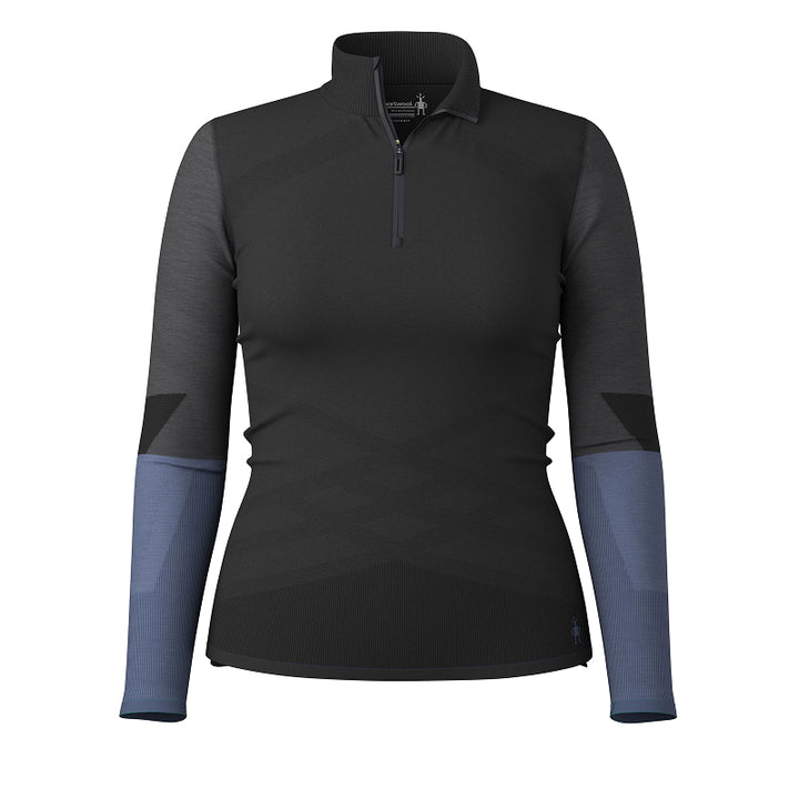 Smartwool Intraknit Thermal Couche de base en mérinos pour femme Colorblock 1/4 Zip
