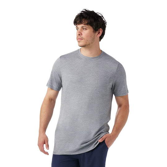 T-shirt à manches courtes et poche Smartwool pour homme, mélange mérinos et chanvre