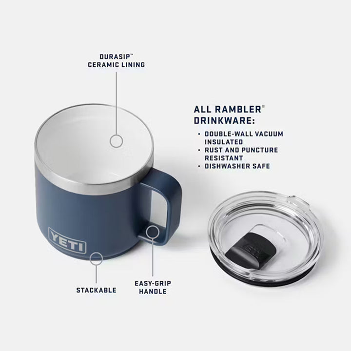 Mug empilable Yeti 414 ml avec revêtement en céramique