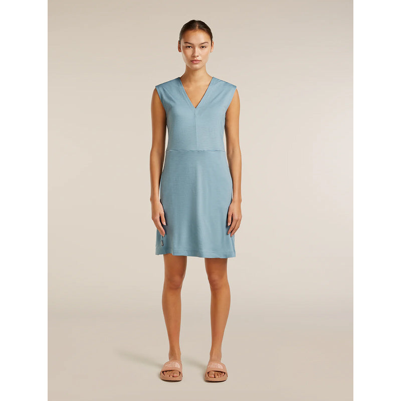 Icebreaker Robe Merino 200 Granary sans manches à col en V pour femme