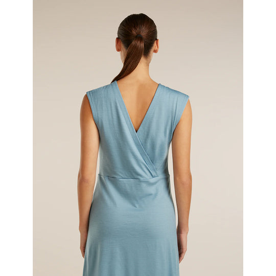 Icebreaker Robe Merino 200 Granary sans manches à col en V pour femme