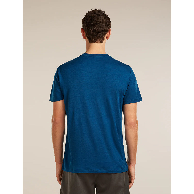 T-shirt Homme Mérinos 150 Tech Lite Manches Courtes Icebreaker Rayures Rangées