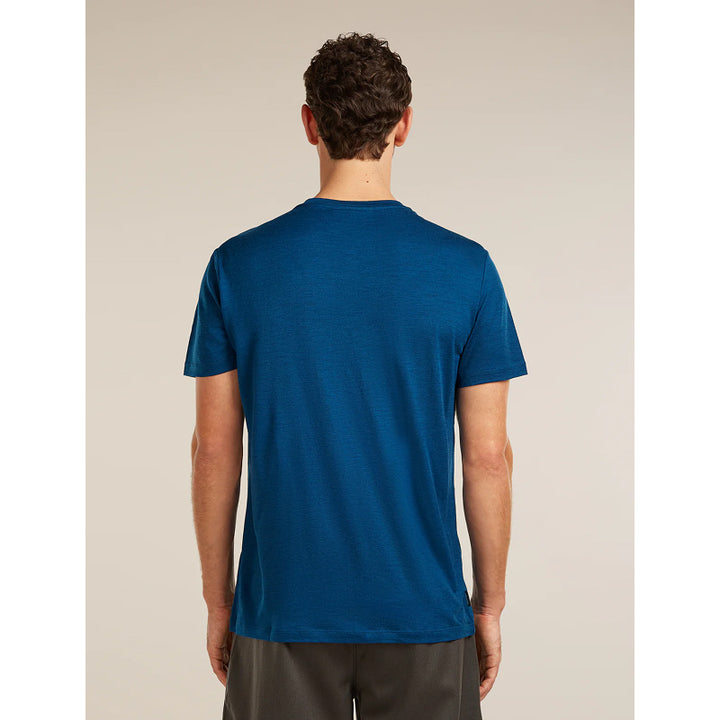 T-shirt Homme Mérinos 150 Tech Lite Manches Courtes Icebreaker Rayures Rangées
