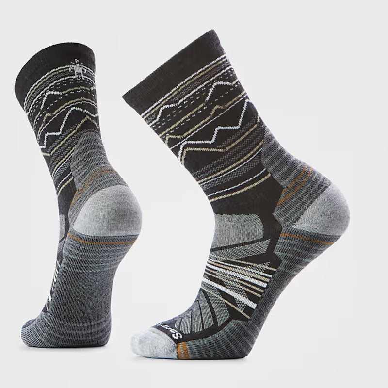 SmartWool Men's Hike Light Cushion Mountain Range Pattern Crew Socks