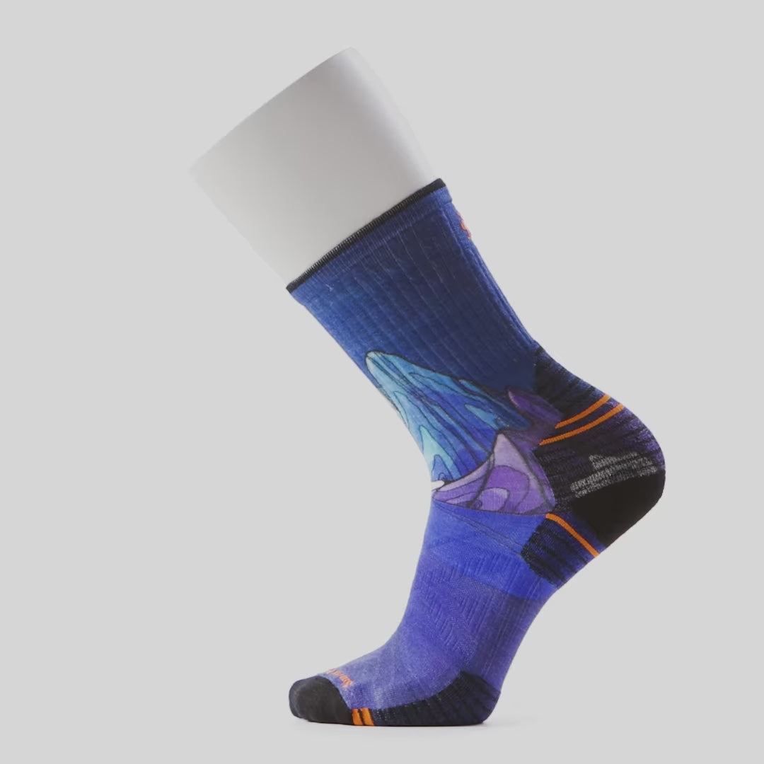 Smartwool Men's Hike Targeted Cushion Mountain Myth Print Crew Socks