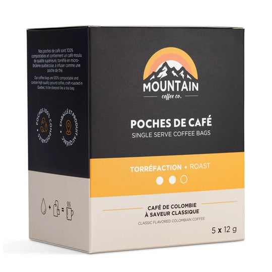 Mountain Coffee Co. Single Serve Coffee Bags Medium Roast 5 Pack
