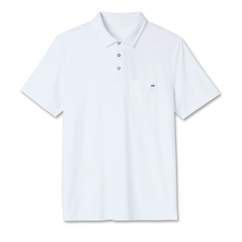 White polo shirt on a white background