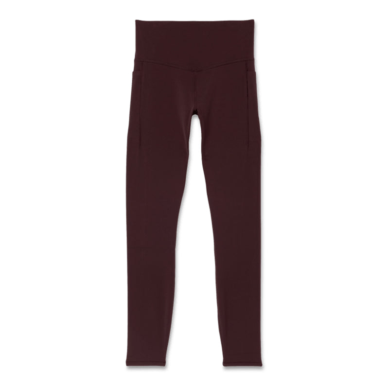 Maroon leggings on a white background