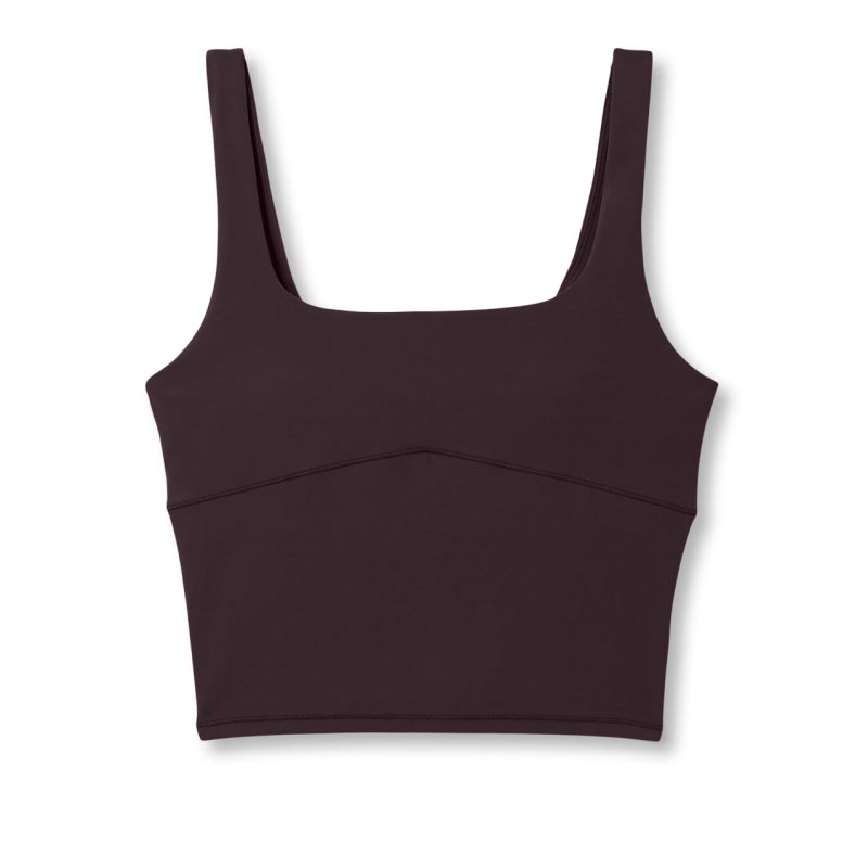 Black crop top on a white background