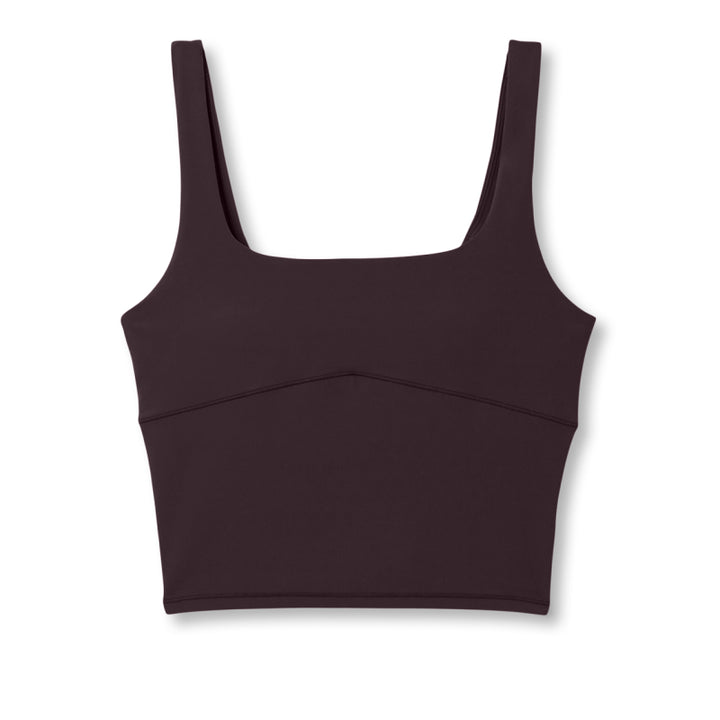 Black crop top on a white background