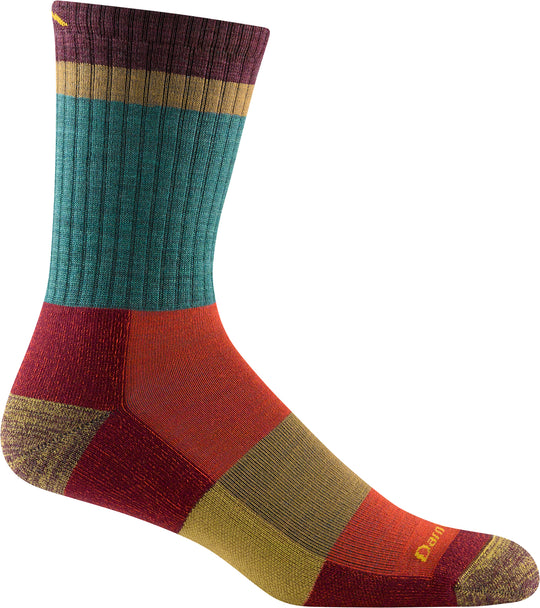 Darn Tough Chaussettes à coussin léger Heady Stripe Micro Crew pour hommes