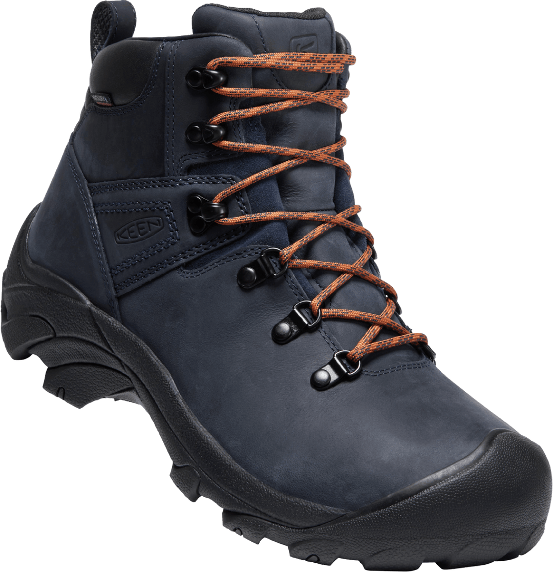 Keen Men's Pyrenees Hiking Boots - Black Iris / Fossil Orange