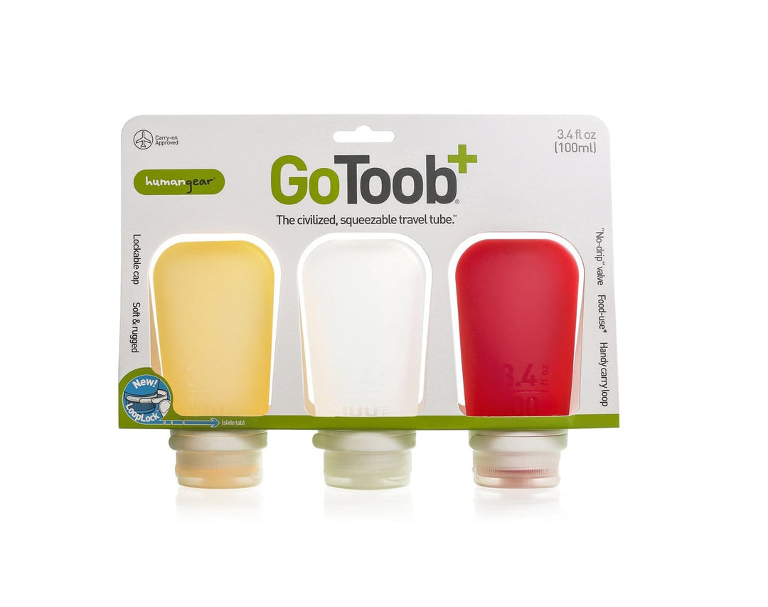 Humangear GoToob+ 3 Pack Large Clear/Green/Blue
