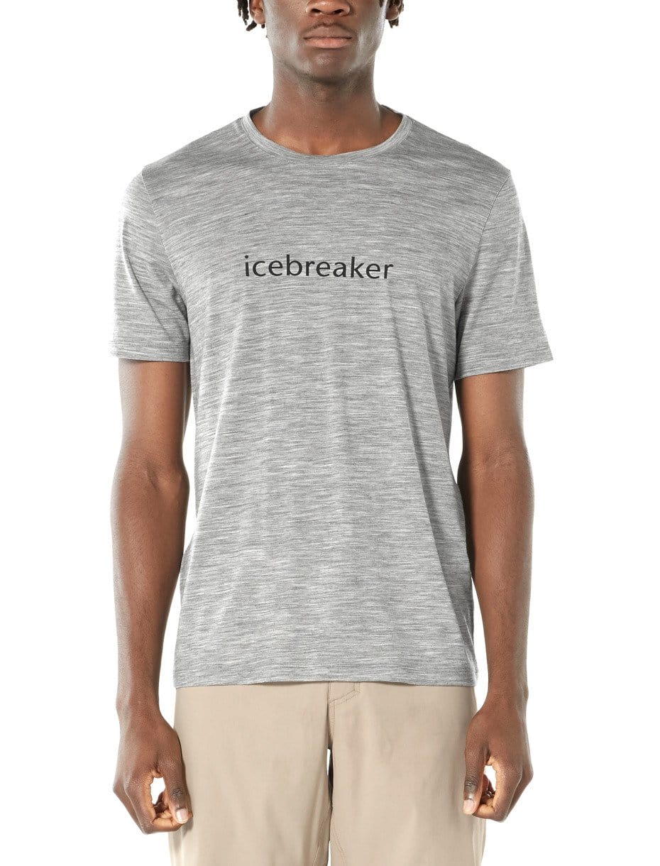 Ice Breaker Tech Lite Crewe à manches courtes pour hommes - Mot-symbole