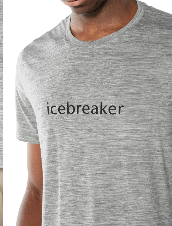 Ice Breaker Tech Lite Crewe à manches courtes pour hommes - Mot-symbole