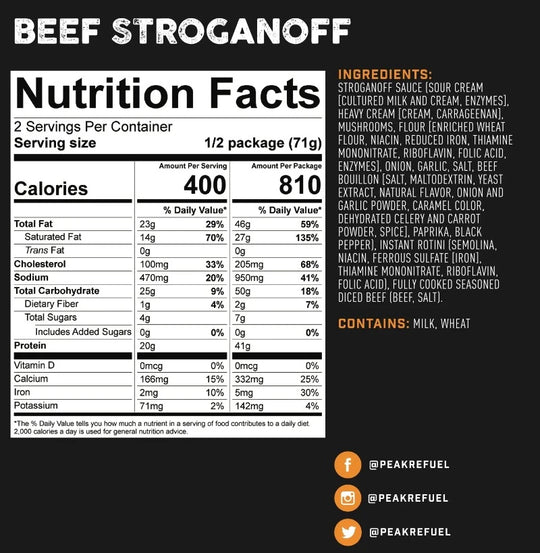 Peak Refuel Boeuf Stroganoff