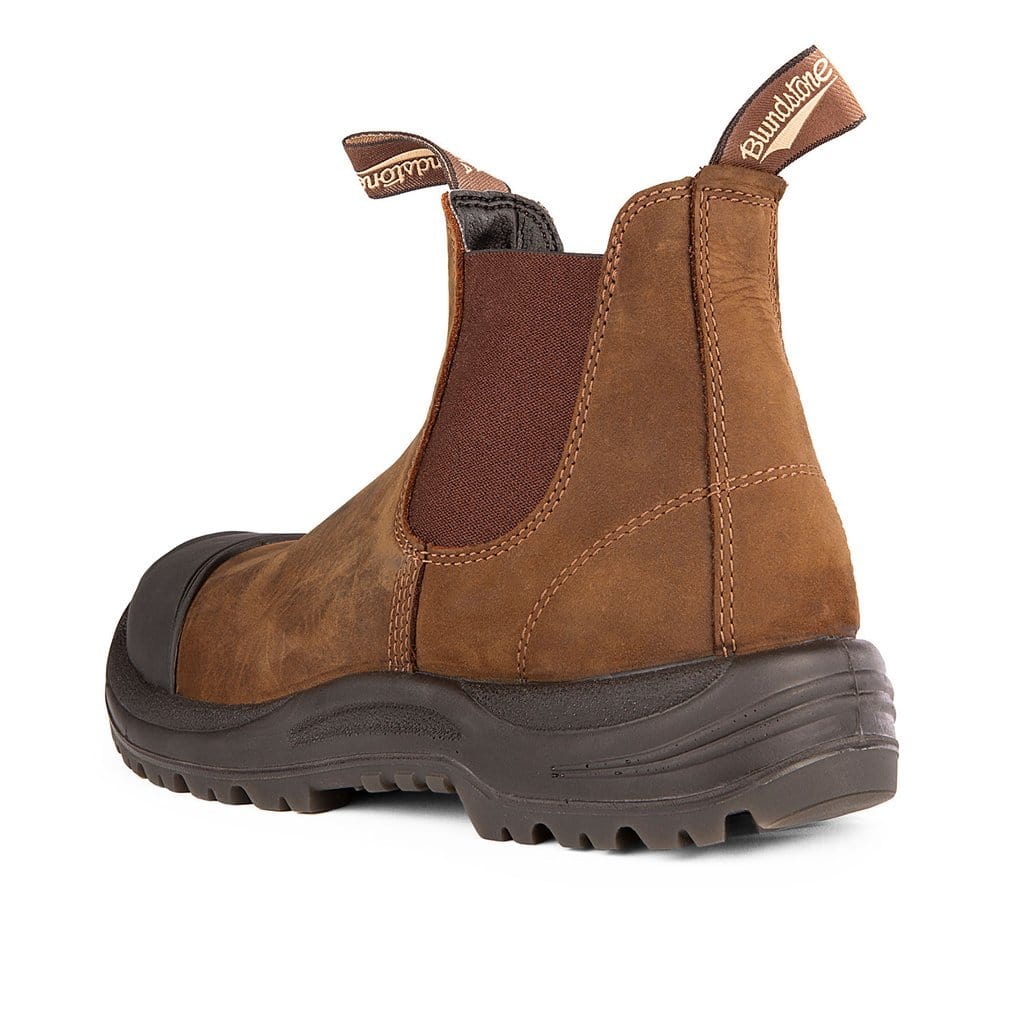 Blundstone 169 - Work & Safety Boot with Rubber Toe Cap - Crazy Horse Brown