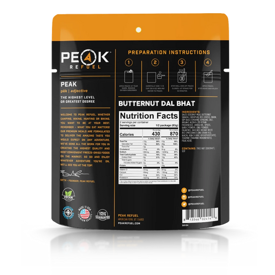 Repas Peak Refuel Butternut Dal Bhat