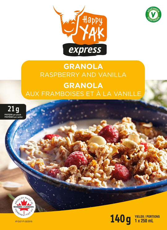 Happy Yak Granola Framboise et Vanille - 1 Portion
