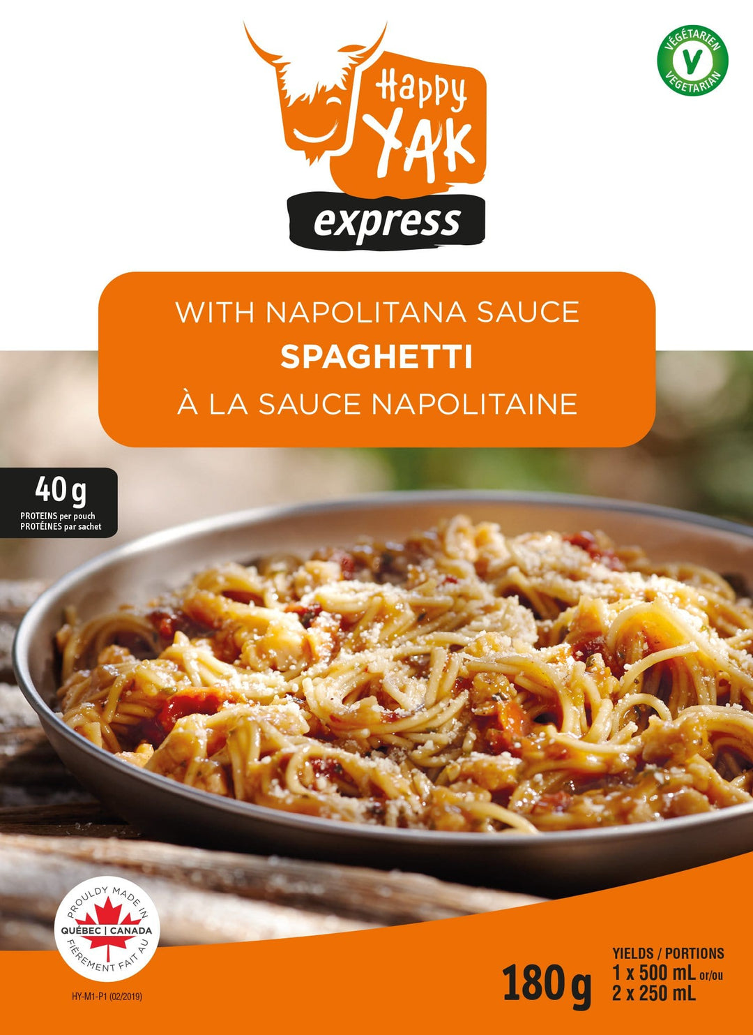 Spaghetti napolitains Happy Yak à la sauce savoureuse aux tomates séchées - 1 portion
