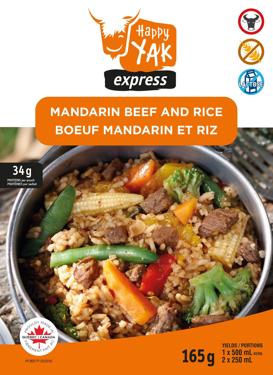 Happy Yak Mandarin Beef and Rice - 1 Portion